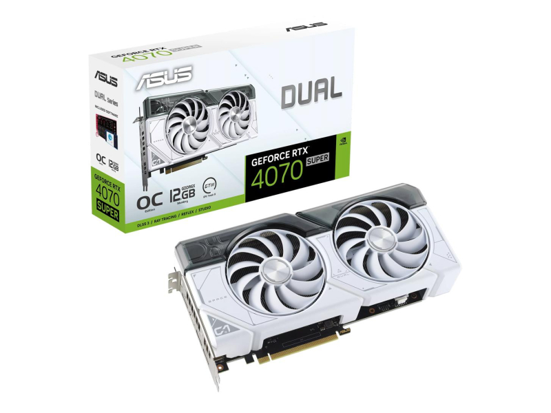 ASUS GeForce RTX 4070 SUPER DUAL OC WHITE 12GB GDDR6X